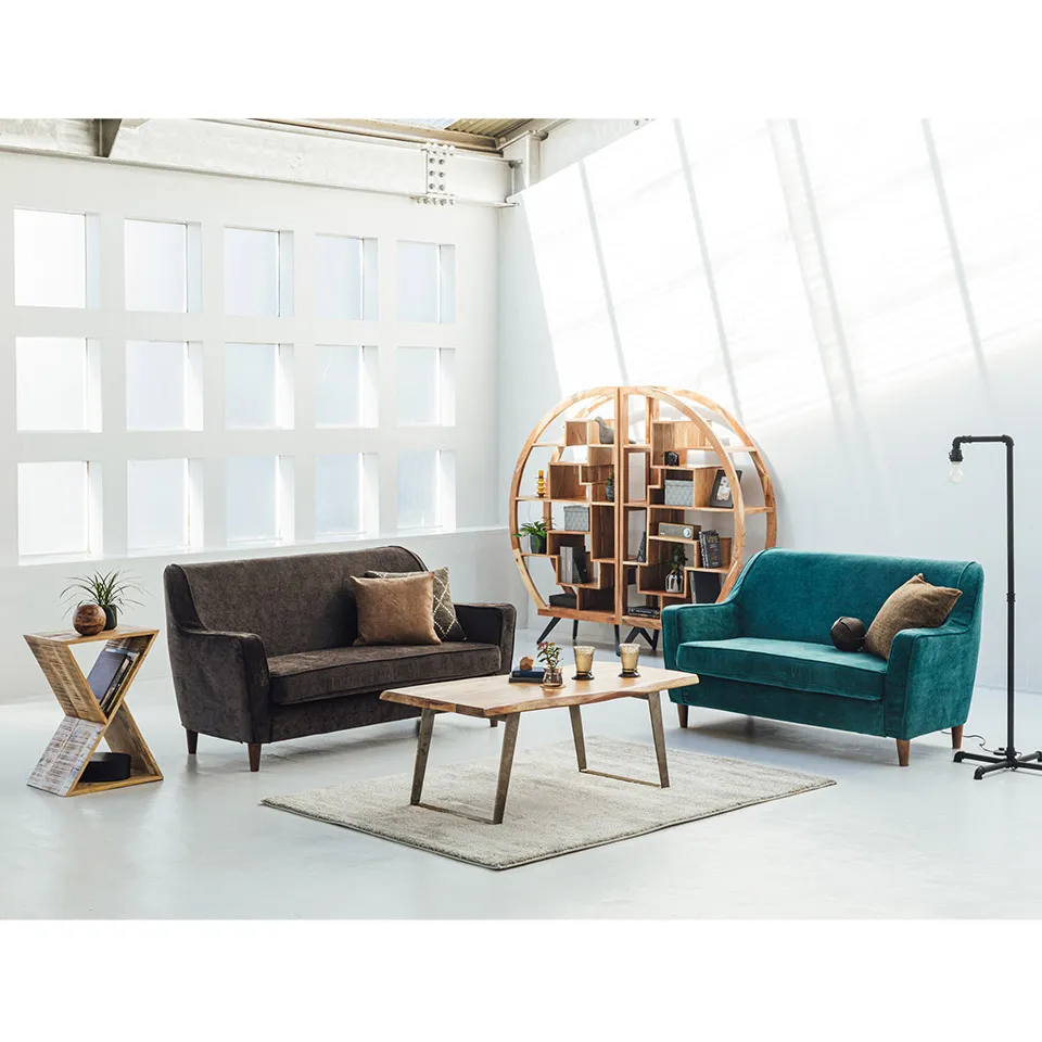 コーヒーテーブルSBL-04ナチュラル/ガルバナイズド - 6