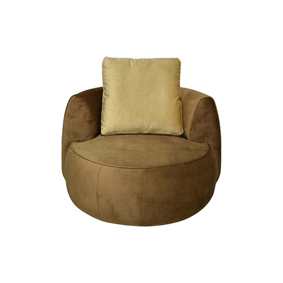 ソファCIRCLE 1人掛けブラウン/ライト...