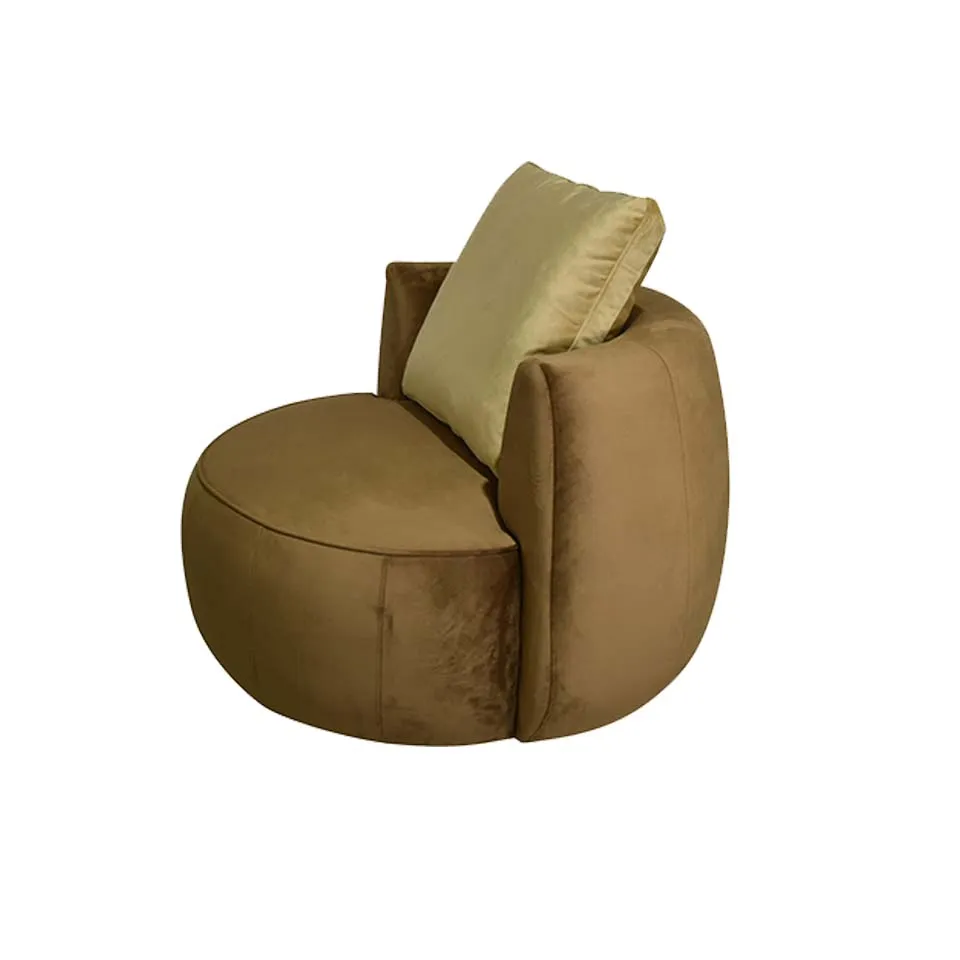 ソファCIRCLE 1人掛けブラウン/ライト... - 3