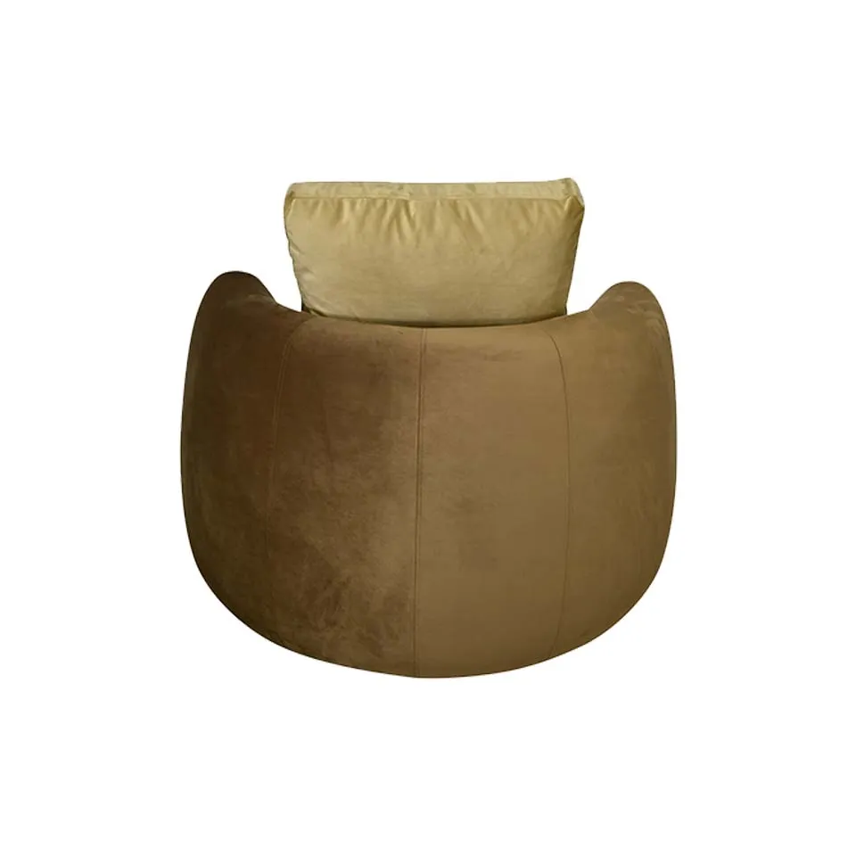 ソファCIRCLE 1人掛けブラウン/ライト... - 4