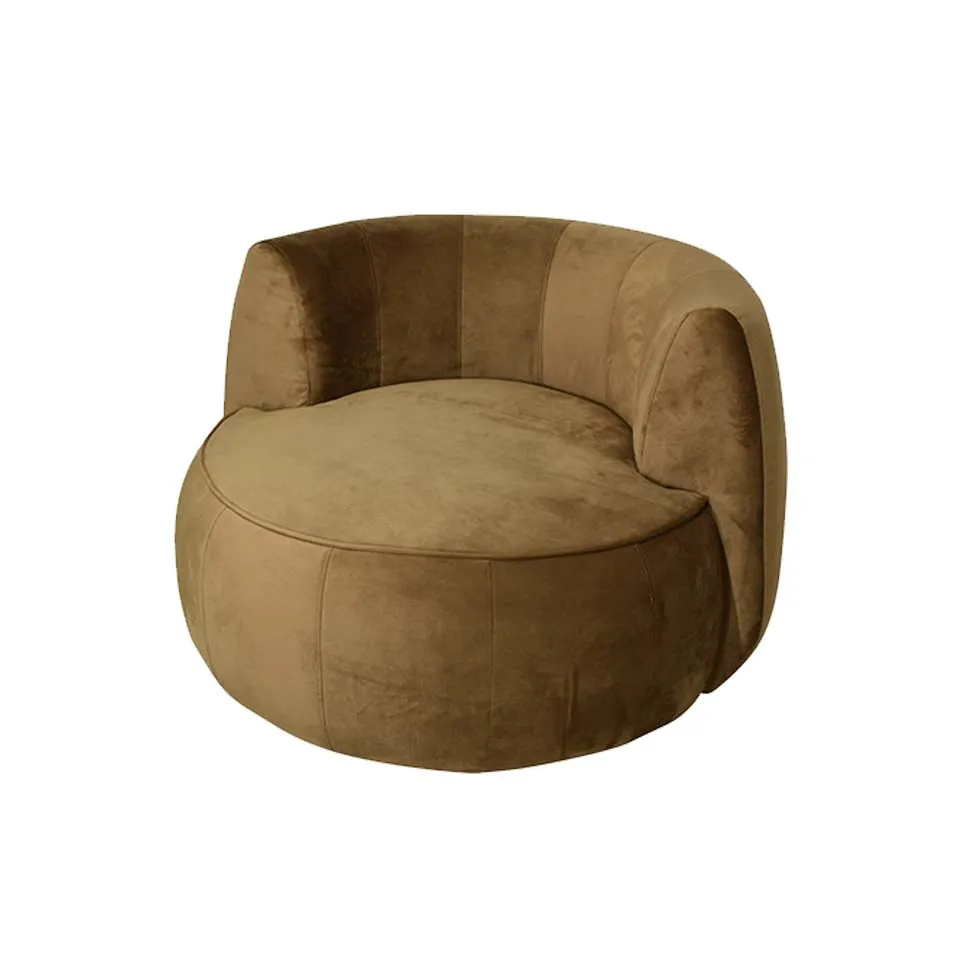 ソファCIRCLE 1人掛けブラウン/ライト... - 5