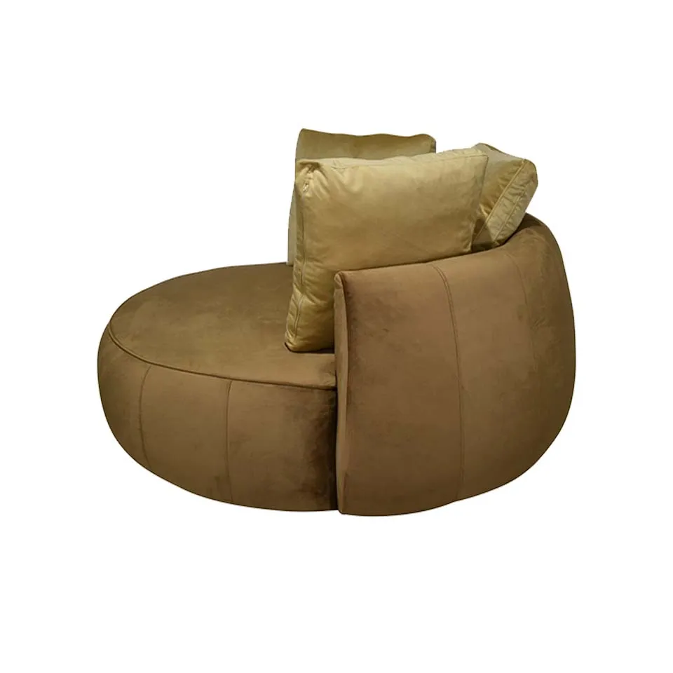 ソファCIRCLE 2人掛けブラウン/ライト... - 3