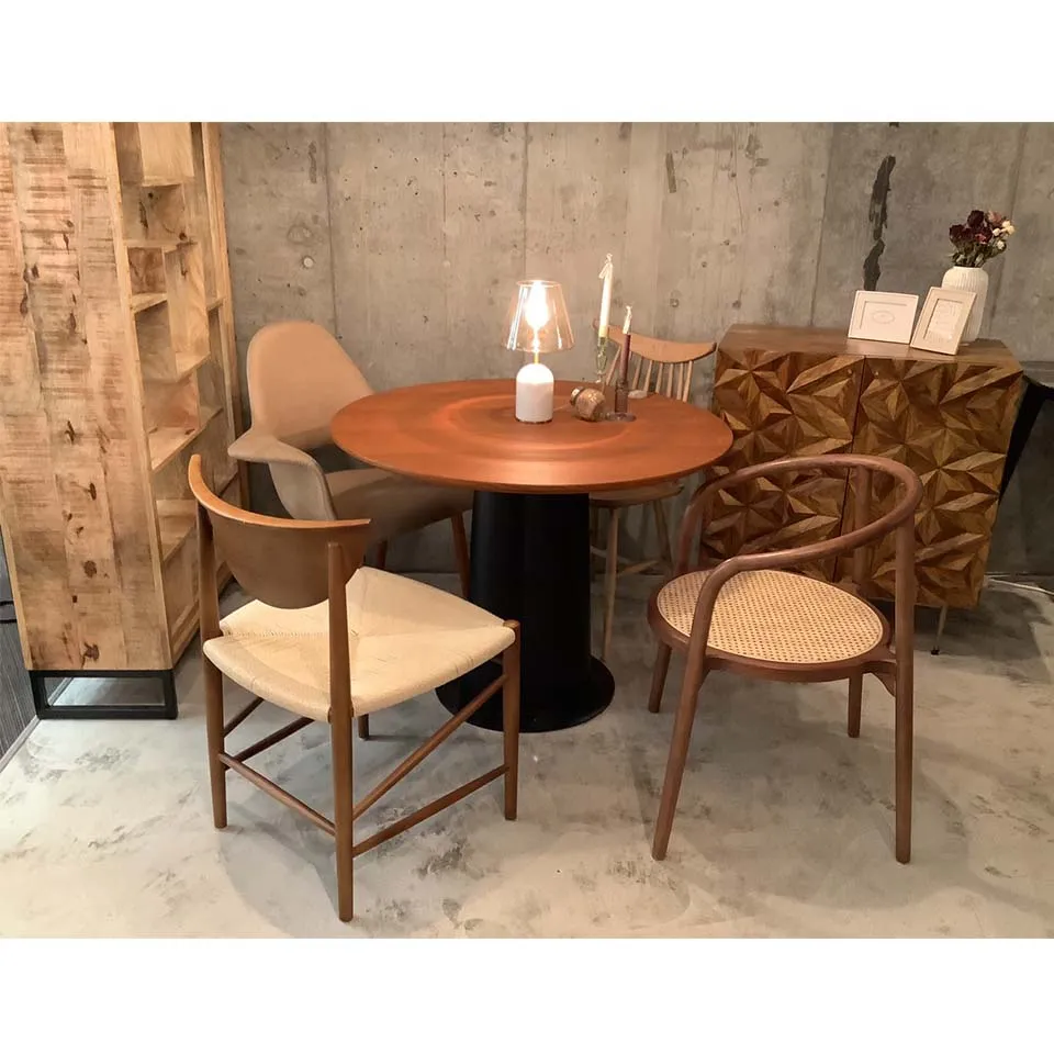 ダイニングテーブルRT-S124Aブラック/ブラウン - 4