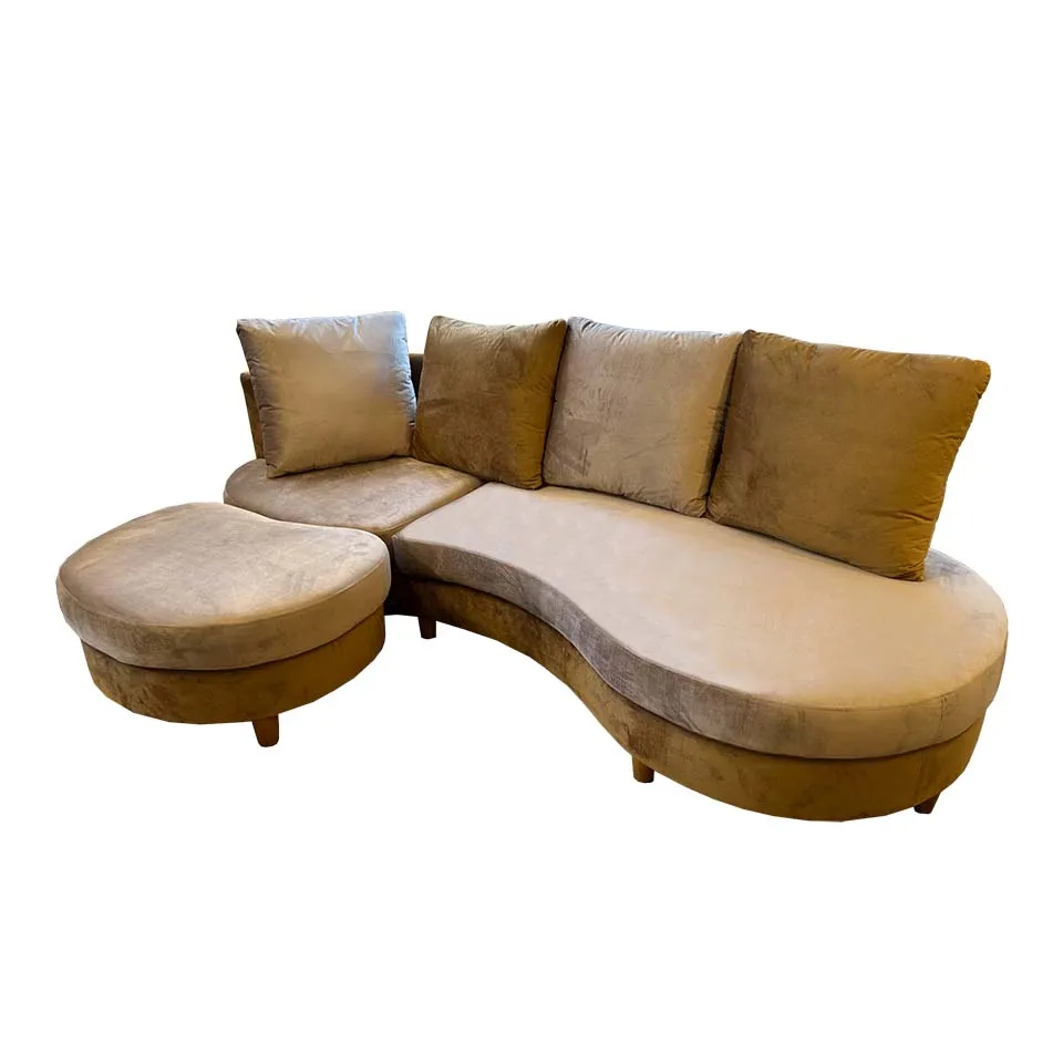 カウチソファM-HY319ダークブラウン/... - 2