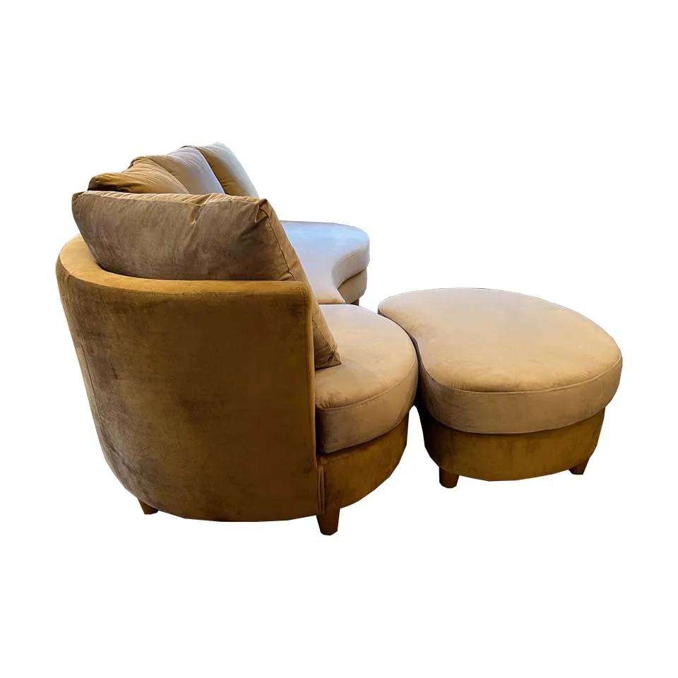 カウチソファM-HY319ダークブラウン/... - 3