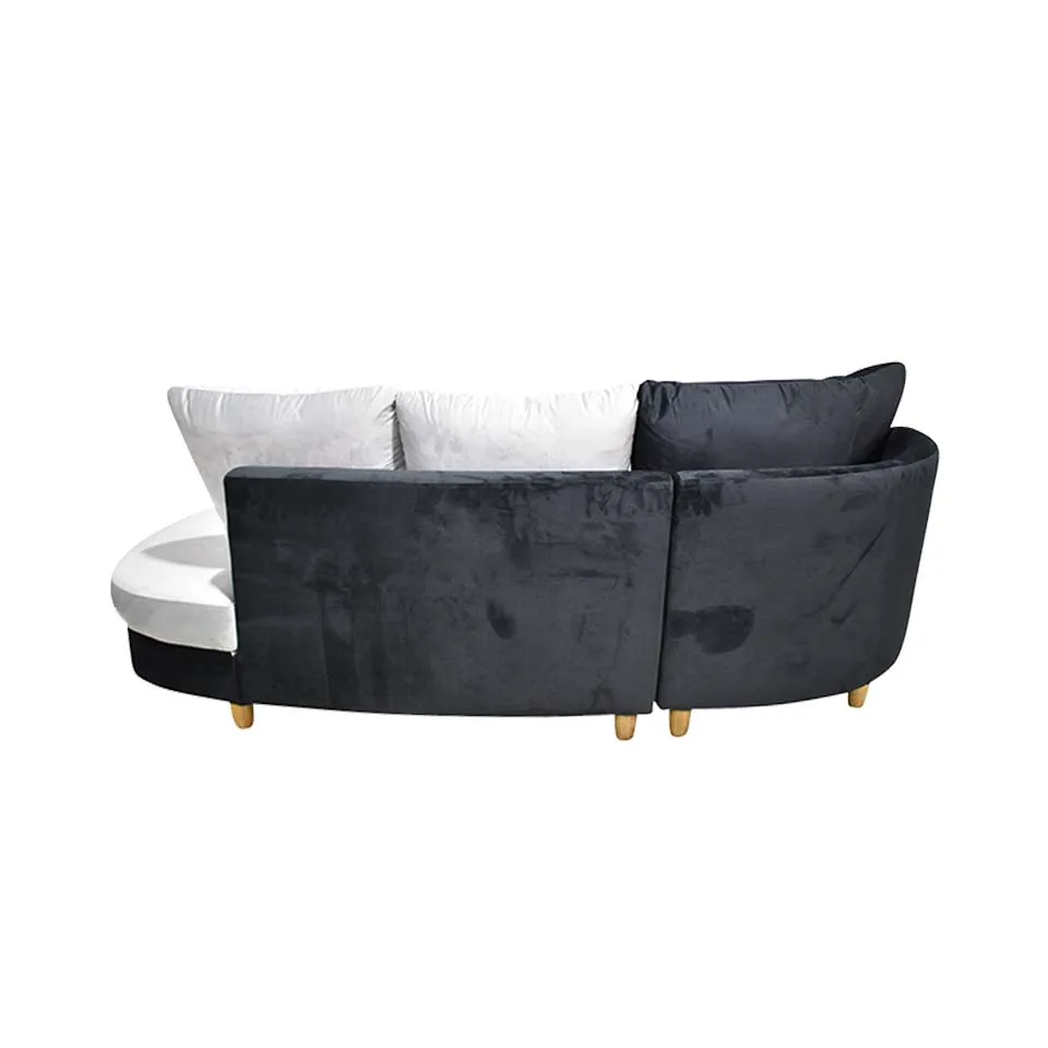 カウチソファM-HY319ブラック/グレー - 5