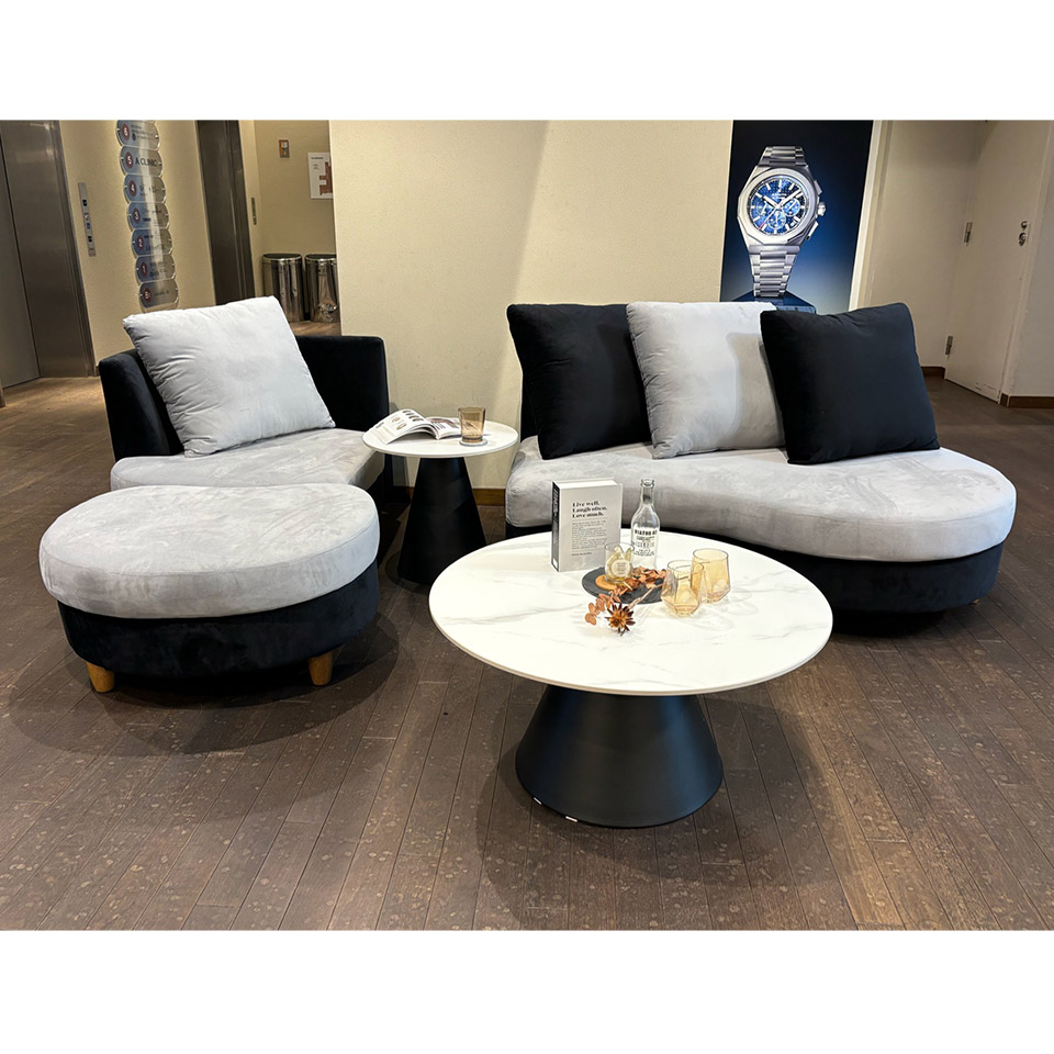 カウチソファM-HY319ブラック/グレー - 7