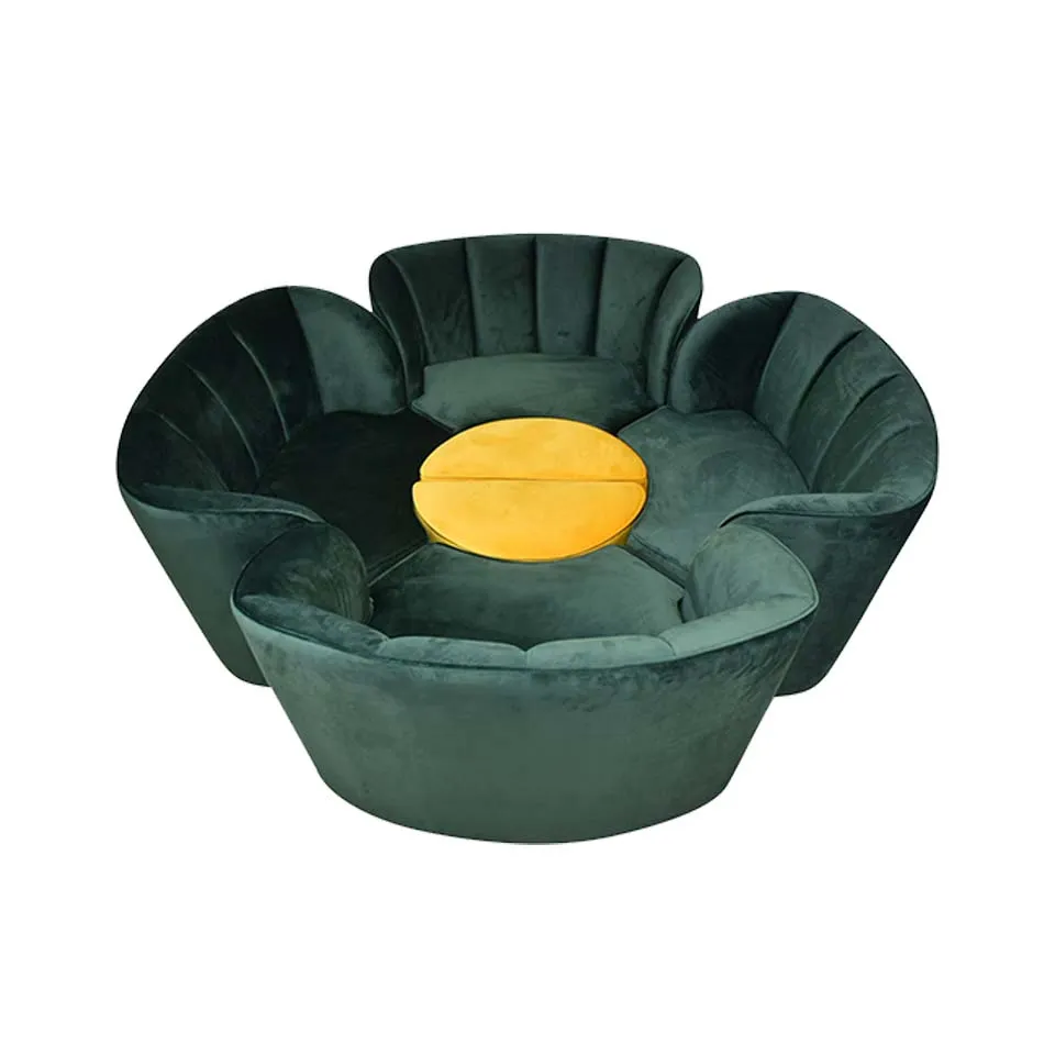 ソファFLOWERグリーン/イエロー - 2