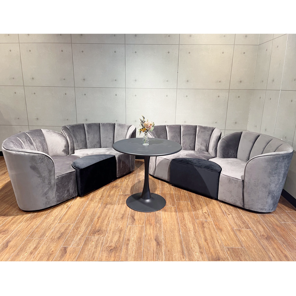 ソファFLOWERグレー/ブラック - 9