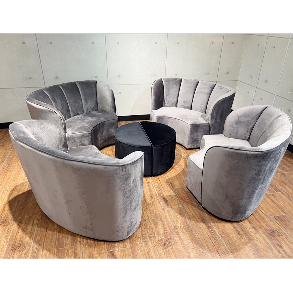 ソファFLOWERグレー/ブラック - 10