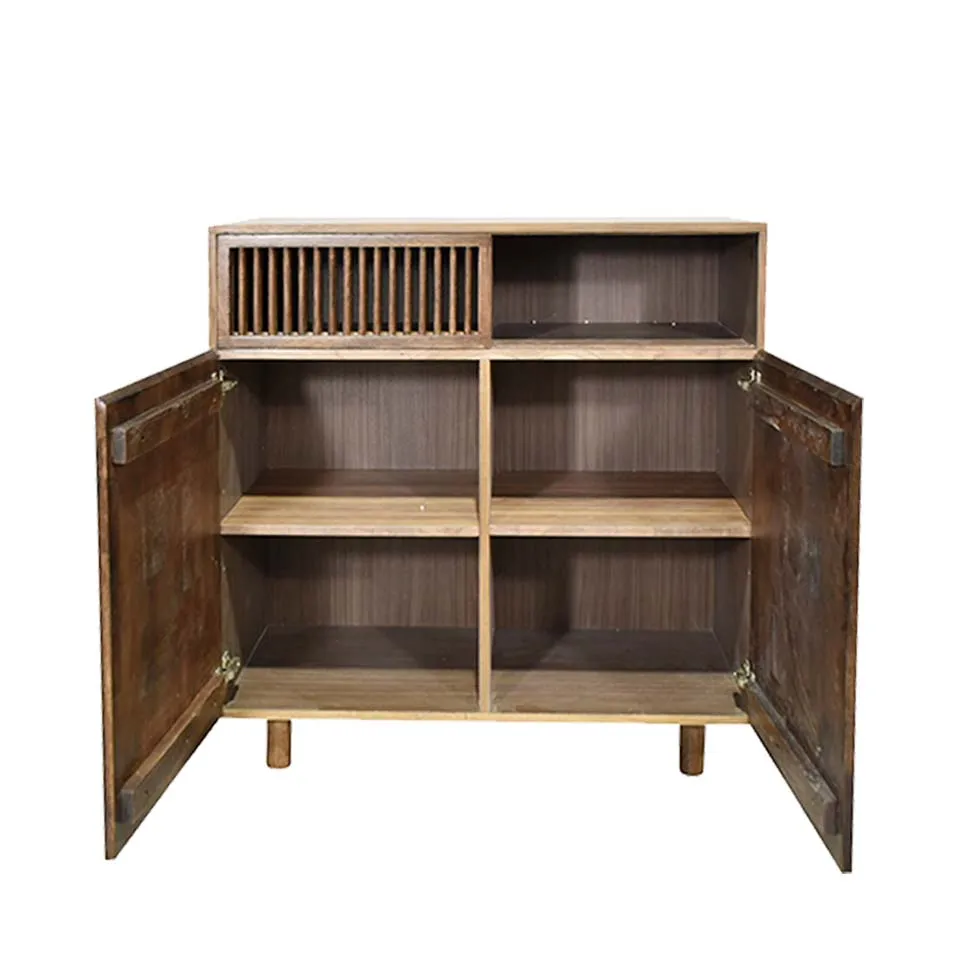 キャビネットMUK004ウォールナット（オーク） - 5