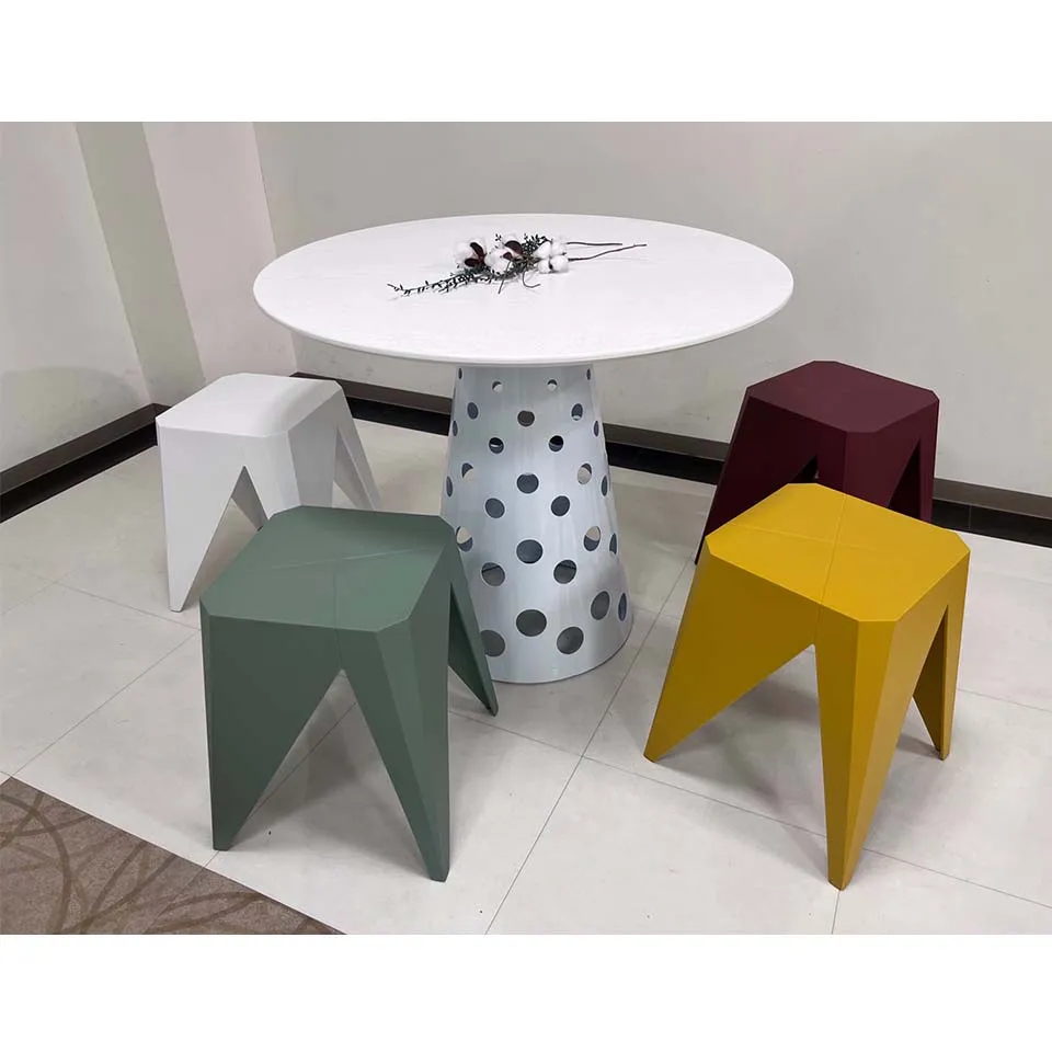 【同色2脚組】スツール1806グリーン - 6