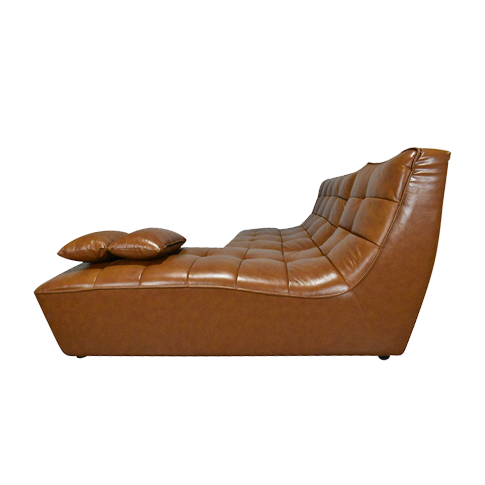 カウチソファZM890ブラウンレザー - 4