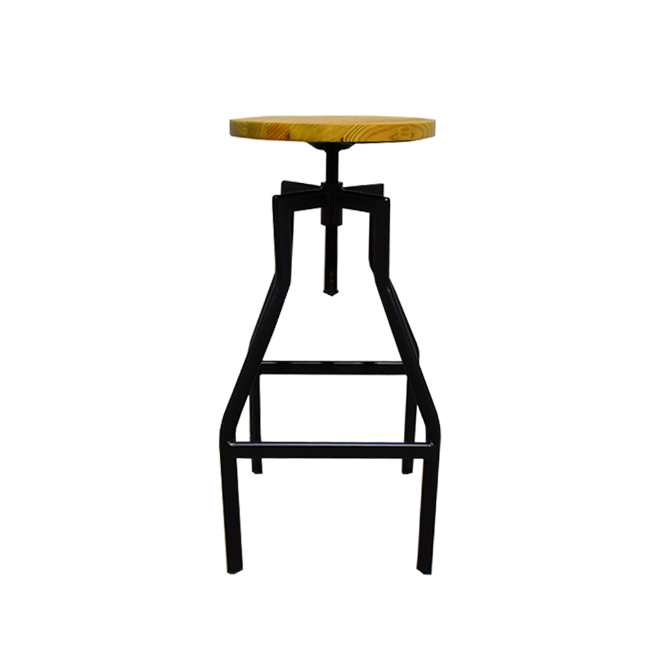 スツール70-M510HBブラック/ナチュラル - 2