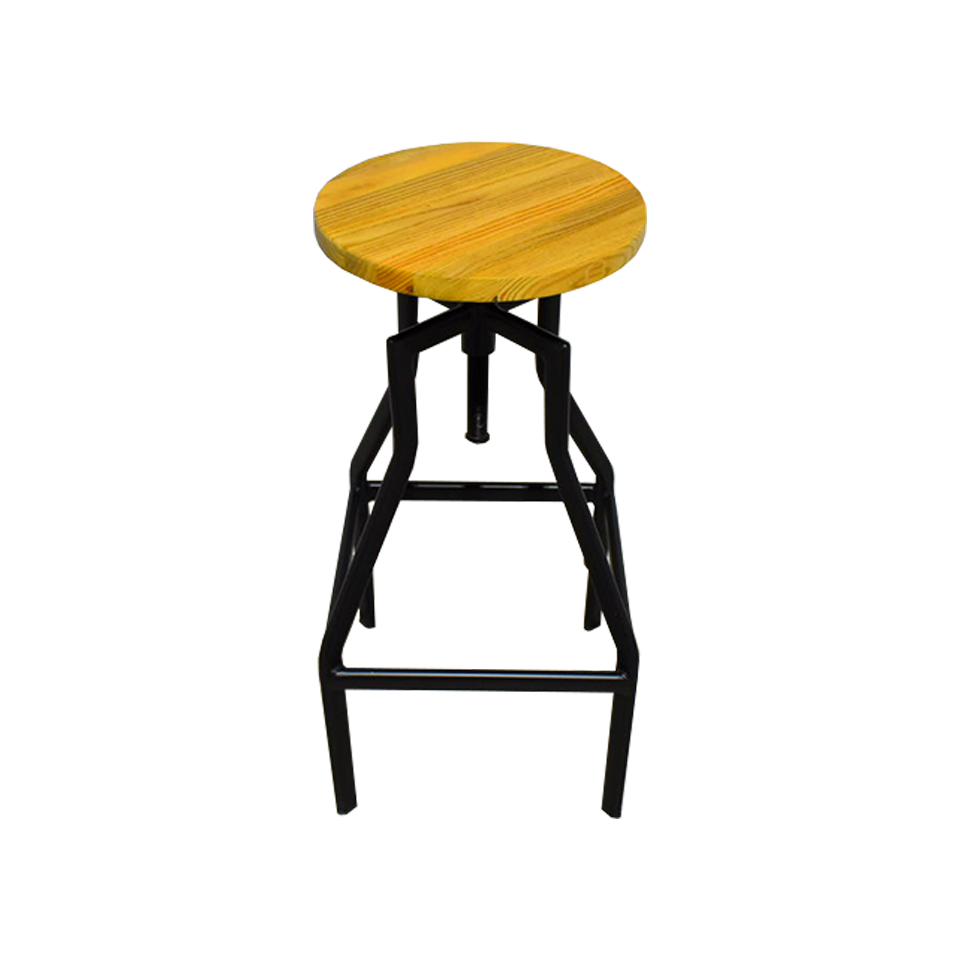 スツール70-M510HBブラック/ナチュラル - 4