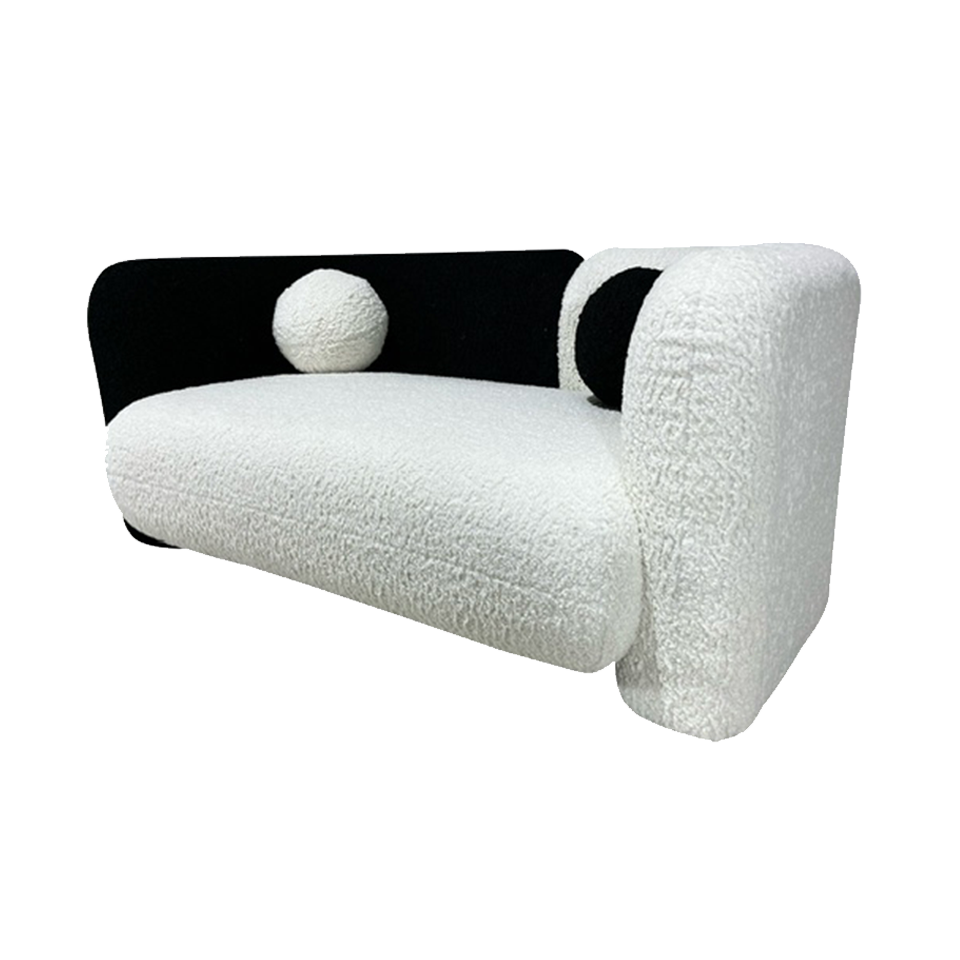 ソファUP2322112 2人掛けホワイト/ブ... - 2