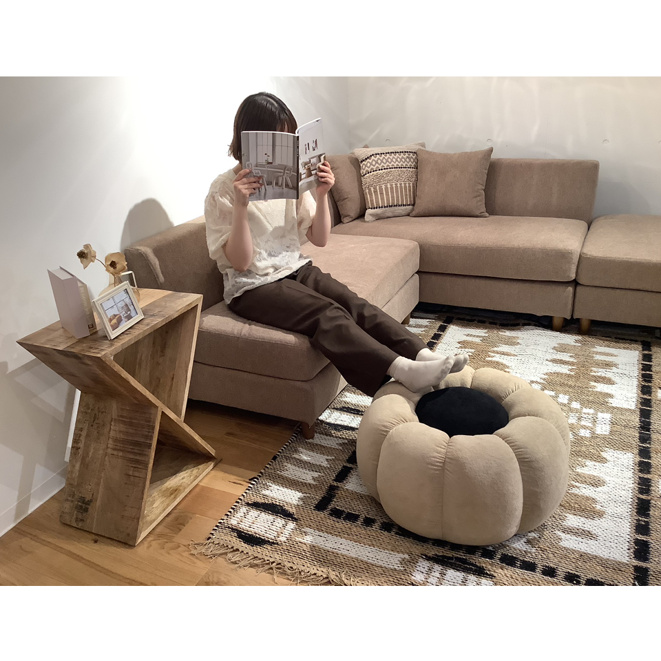 スツールOT-586ブラック/ライトブラウン - 3