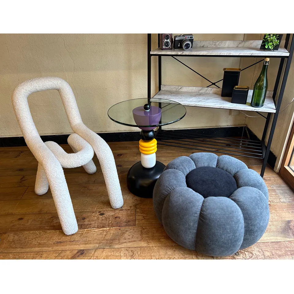 スツールOT-586ブラック/ダークグレー - 5