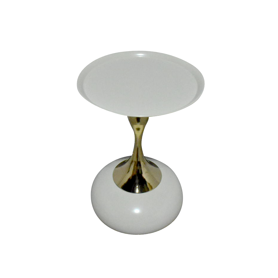 サイドテーブルAJJ-84ホワイト/ゴールド