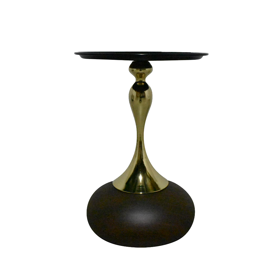 サイドテーブルAJJ-82ブラックウォールナット/ゴ... - 2