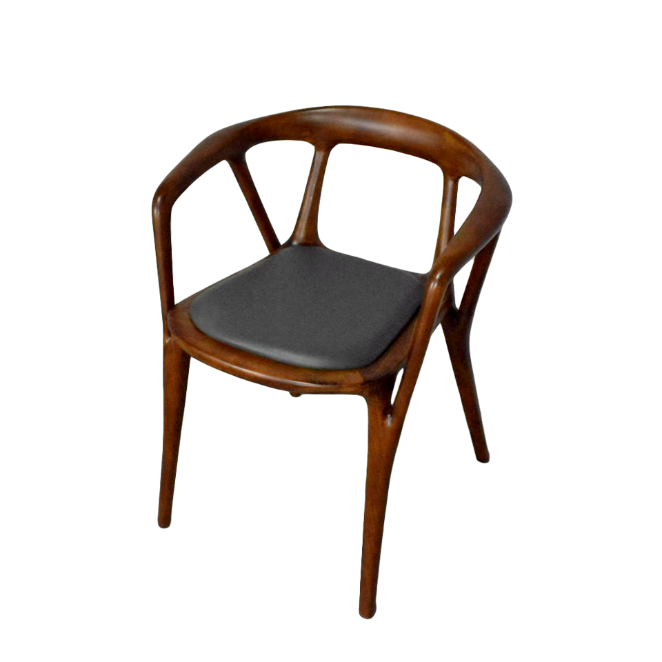 チェアWD1866ダークブラウン/グレー