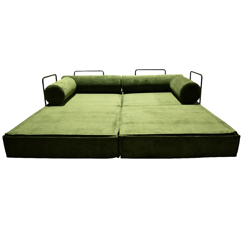 ソファFUTON 2人掛けグリーン - 4