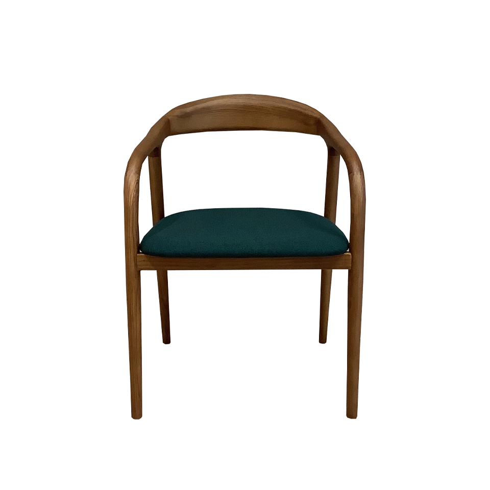 チェアC381ウォールナット／グリーン - 2
