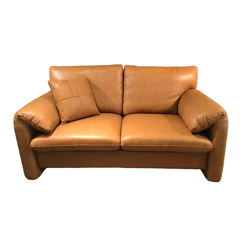 ソファ ZM930 2人掛け【本革】ブラウン