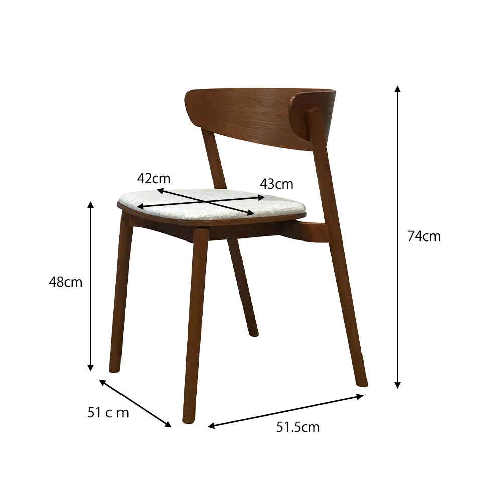 チェアWD-S263Aウォールナット/ライトグレー - 9