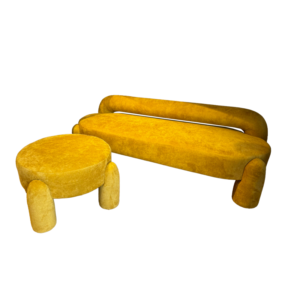 ソファセットMY-3079イエロー - 2