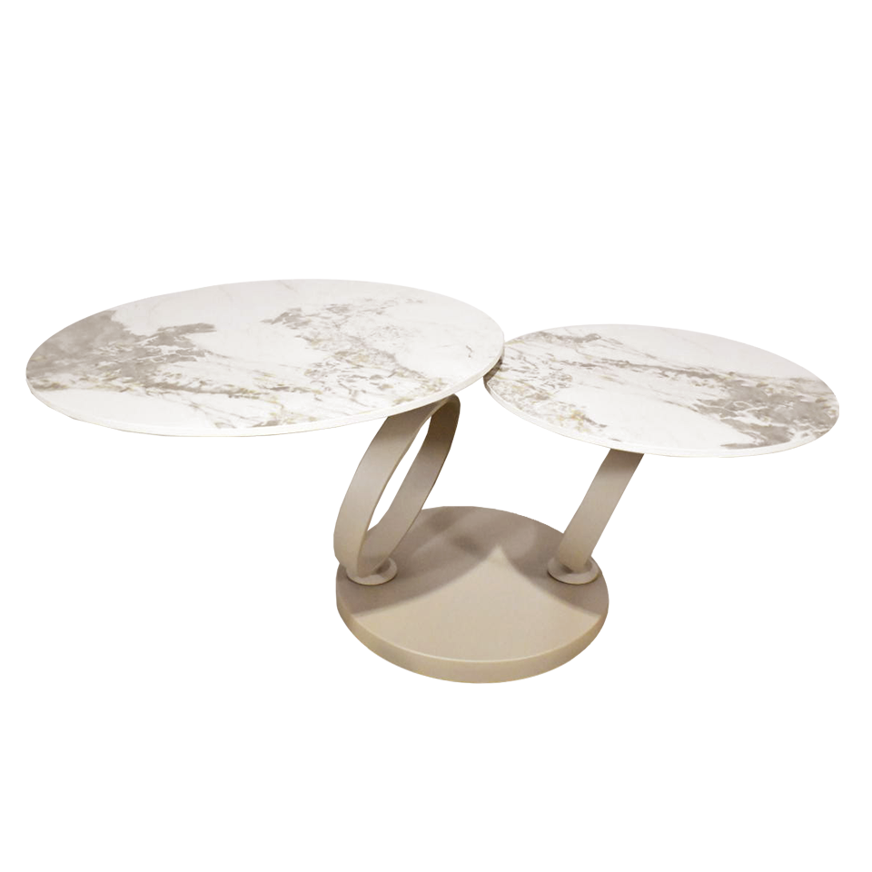 センターテーブルCT102 グレー／ライトブラウン - 3