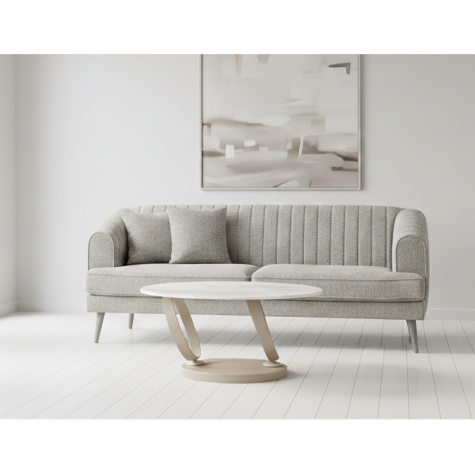 センターテーブルCT102 グレー／ライトブラウン - 8