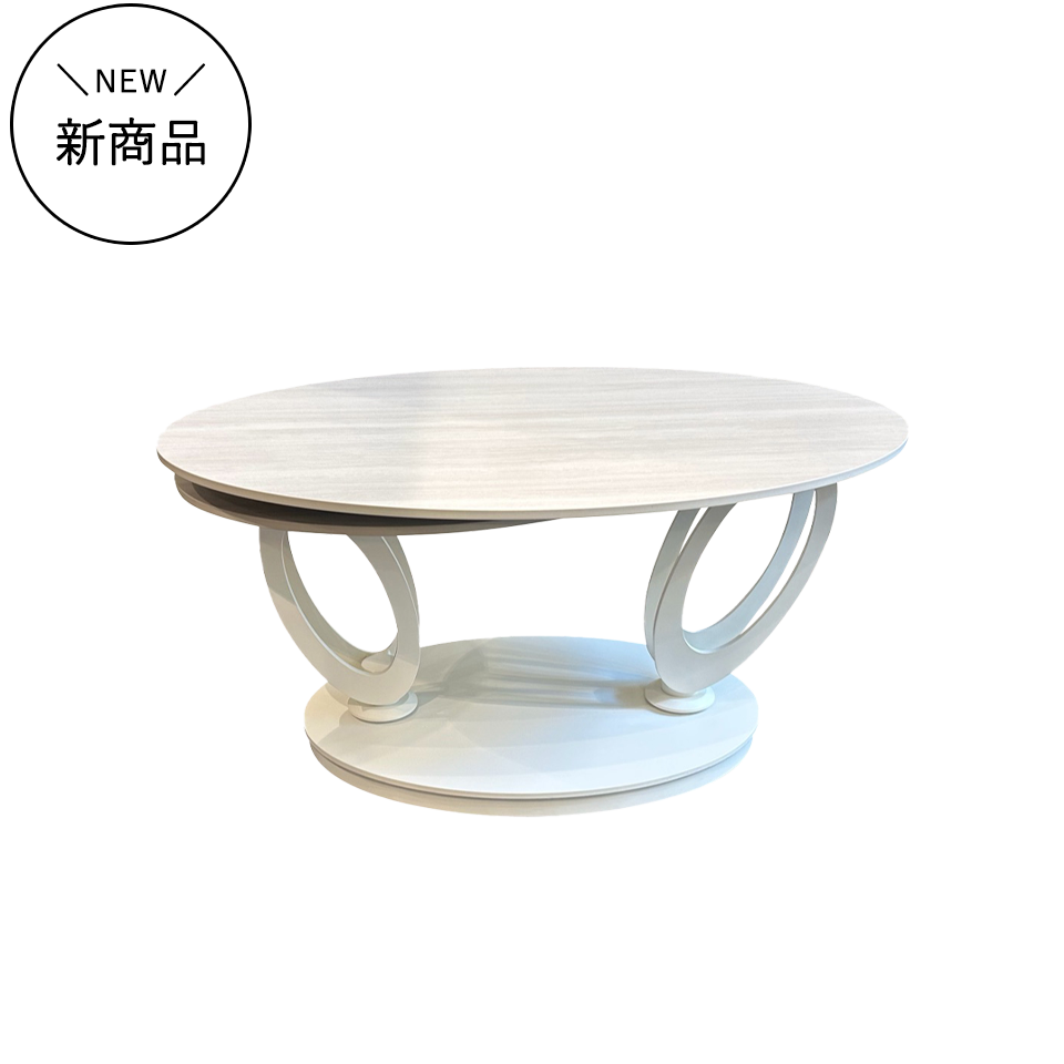 センターテーブル CT107ホワイト／ホワイト