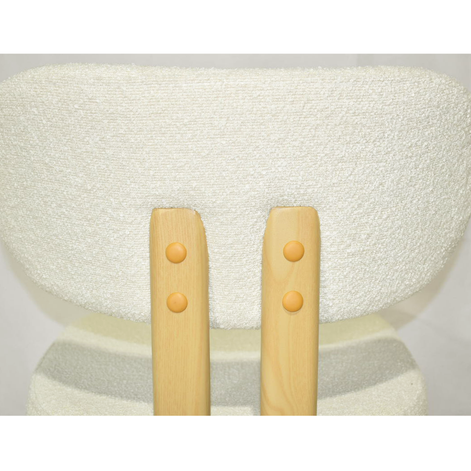 【同色2脚組】チェアZLM012ナチュラル／アイボリー - 6