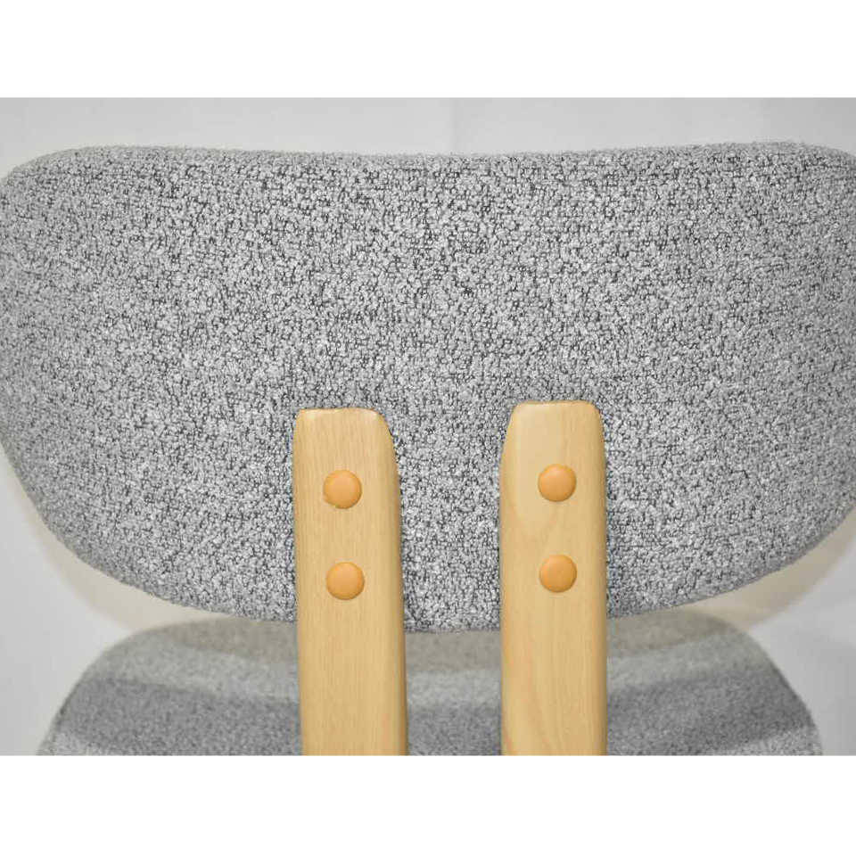 【同色2脚組】チェアZLM012ナチュラル／ライトグ... - 7