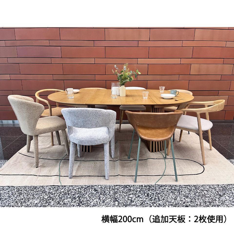 エクステンションテーブルGDR120Yオーク - 12