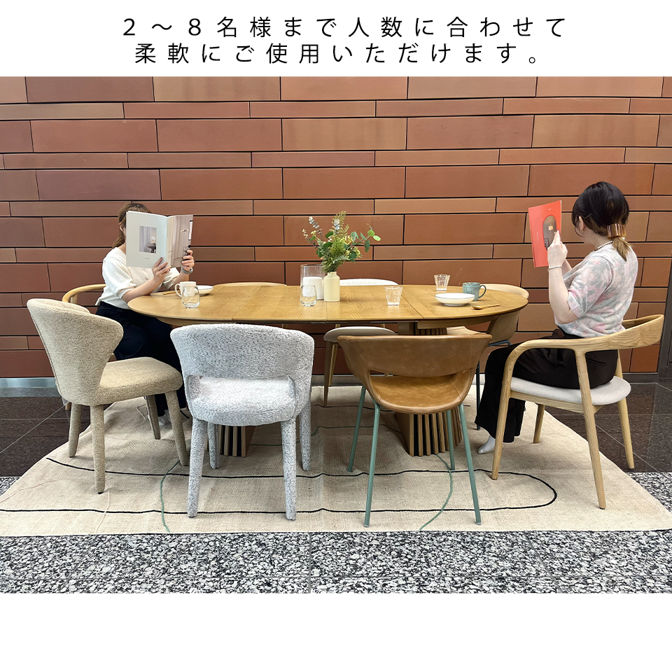 エクステンションテーブルGDR120Yオーク - 16