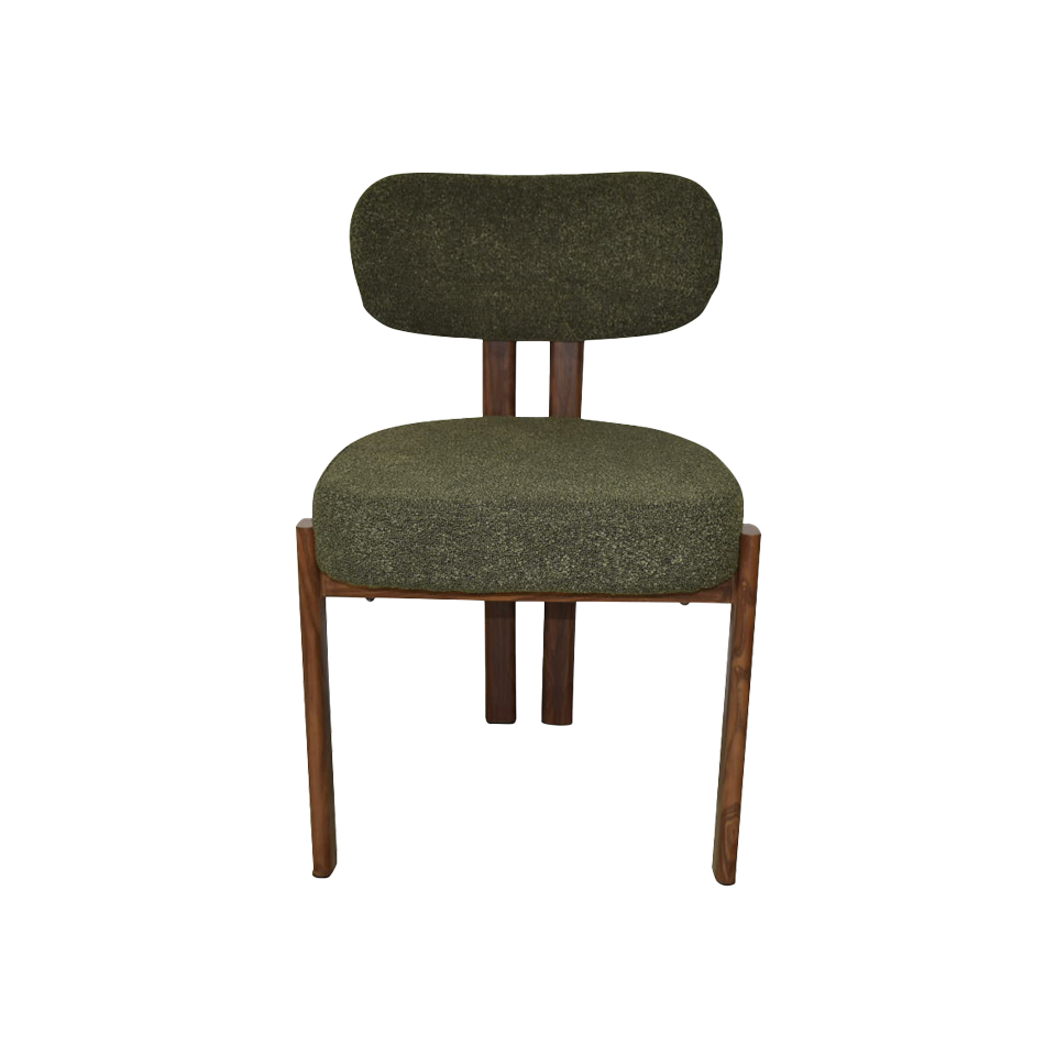 【同色2脚組】チェアZLM012ウォールナット／グリ... - 2