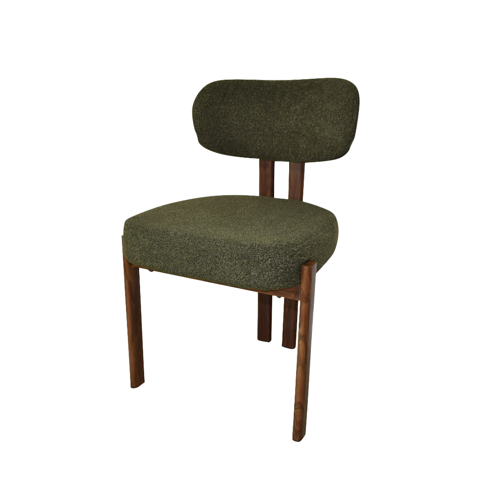 【同色2脚組】チェアZLM012ウォールナット／グリ... - 3