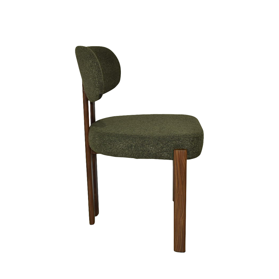 【同色2脚組】チェアZLM012ウォールナット／グリ... - 5