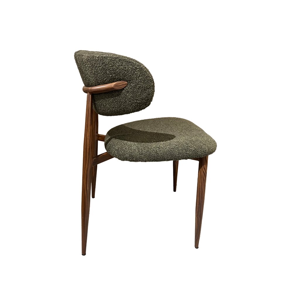 【同色2脚組】チェアZLM013ウォールナット／グリ... - 5