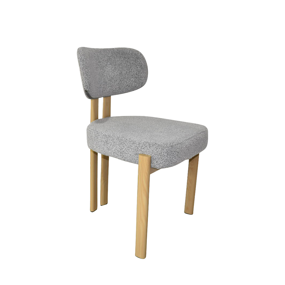 【同色2脚組】チェアZLM012ナチュラル／ライトグ... - 4