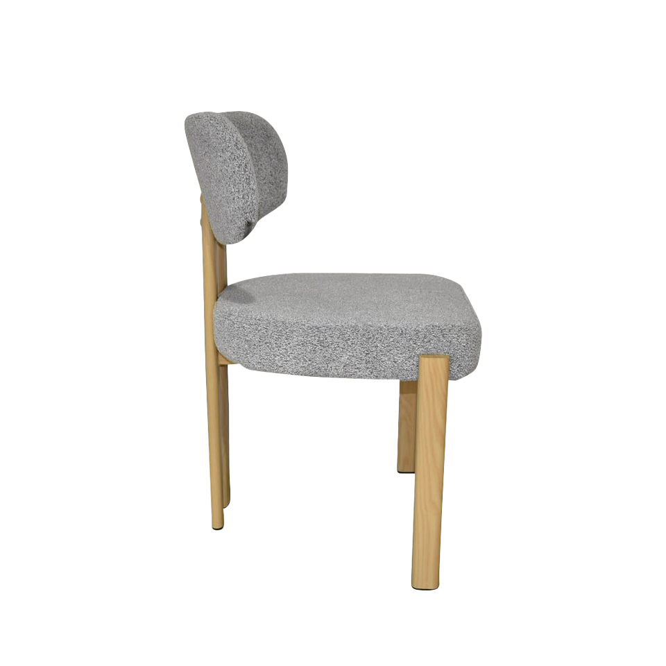 【同色2脚組】チェアZLM012ナチュラル／ライトグ... - 5