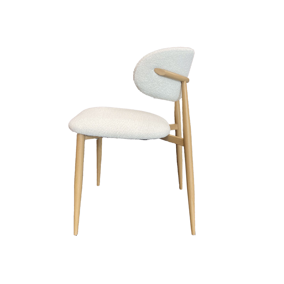 【同色2脚組】チェアZLM013ナチュラル／アイボリー - 3