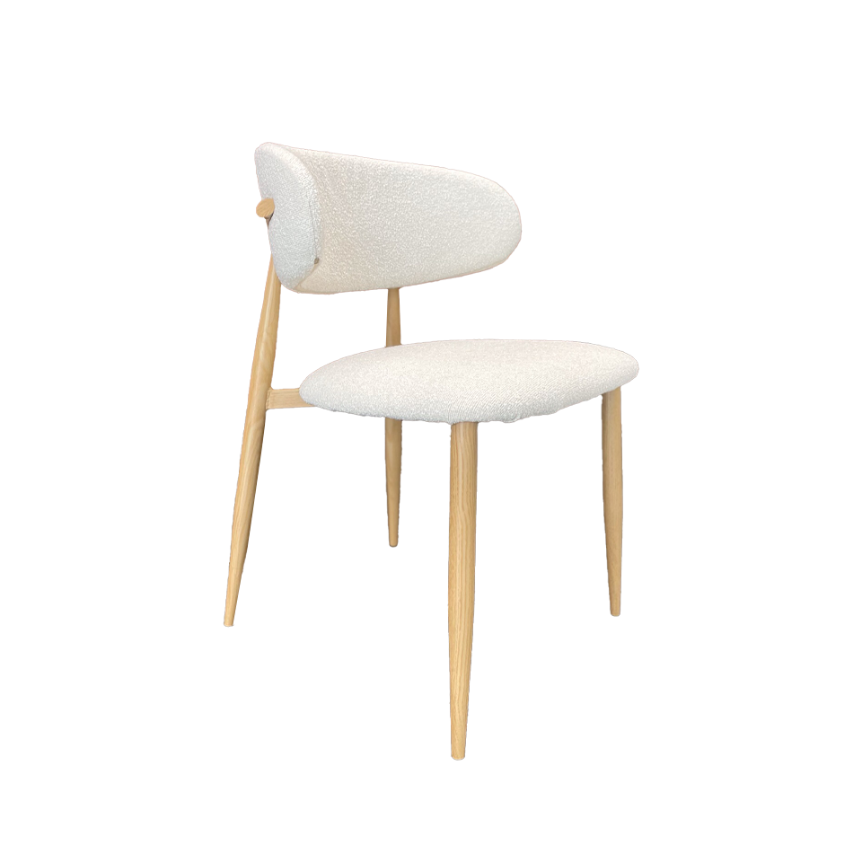 【同色2脚組】チェアZLM013ナチュラル／アイボリー - 4