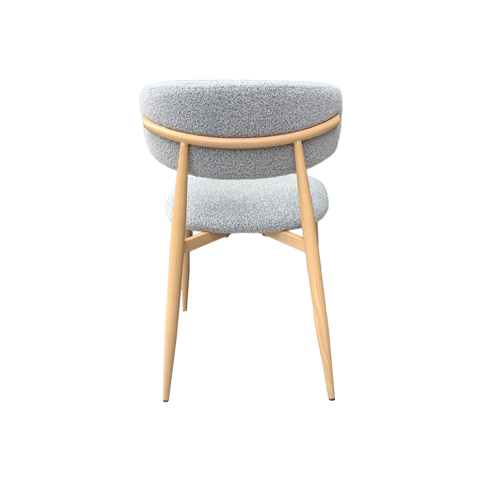 【同色2脚組】チェアZLM013ナチュラル／ライトグ... - 4