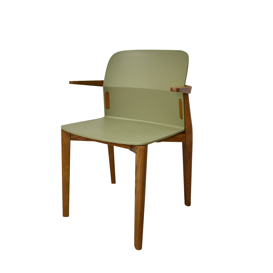 チェアDC-S258Aウォールナット／グリーン - 2