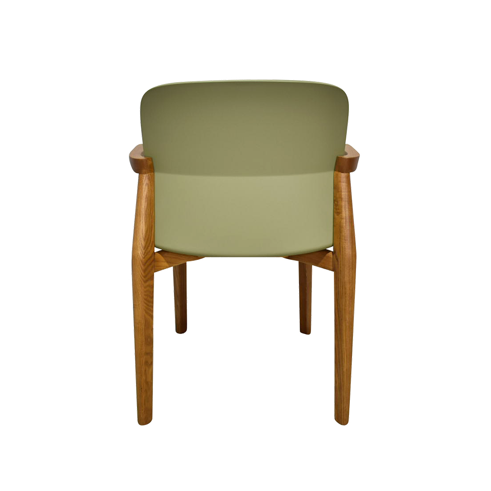 チェアDC-S258Aウォールナット／グリーン - 5