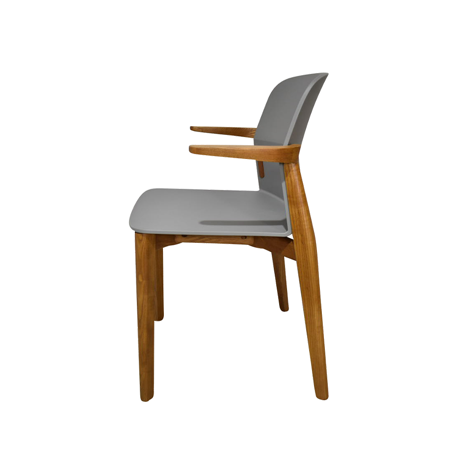 チェアDC-S258Aウォールナット／グレー - 4