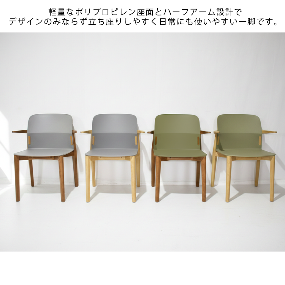 チェアDC-S258Aウォールナット／グレー - 9